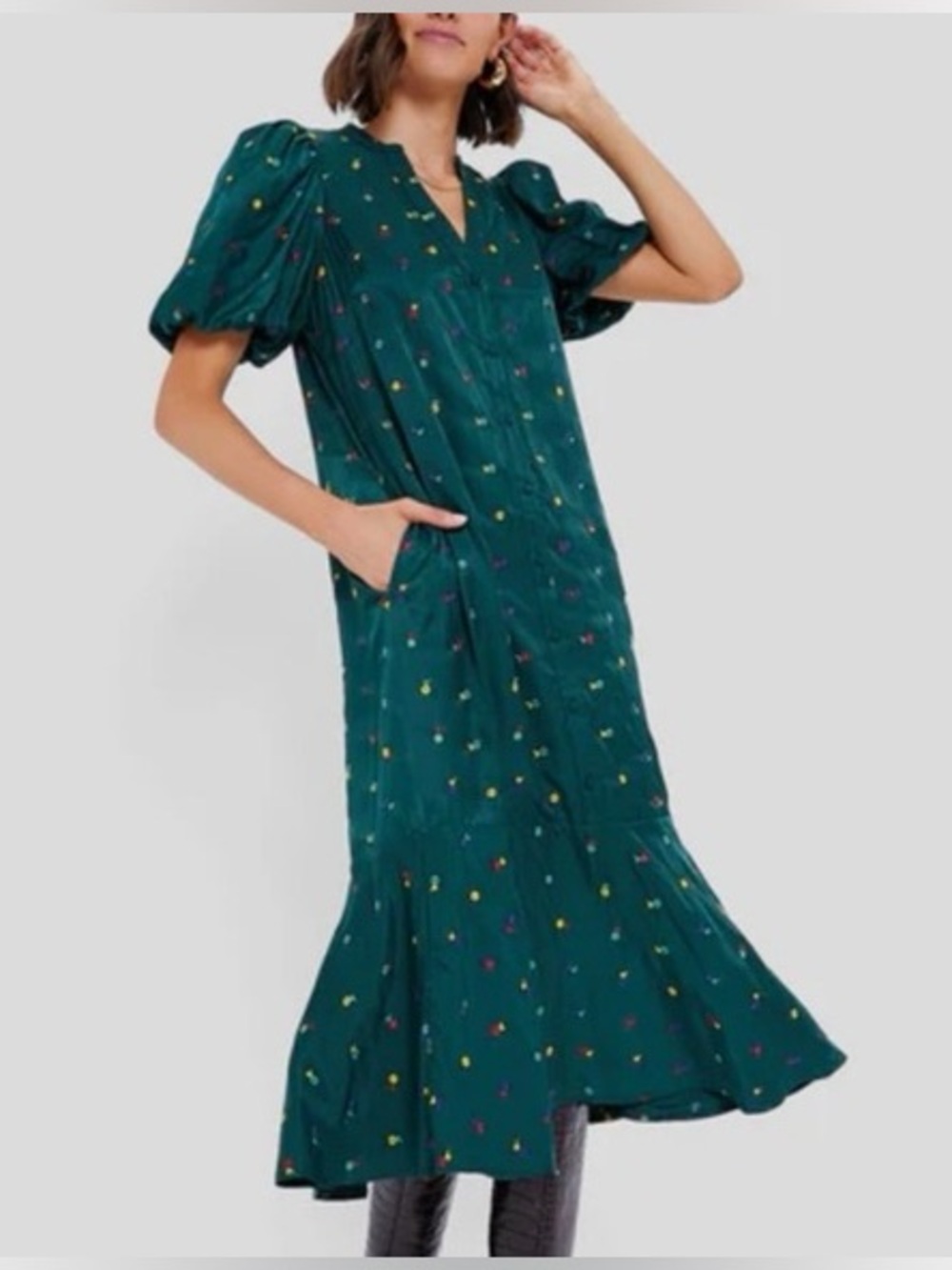 Tuckernuck Floral Embroidered Midi Dress